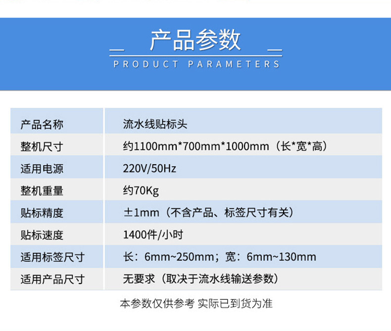 纸箱侧面贴标头